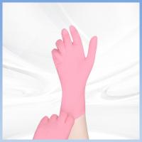 Buy cheap Hygienic Polyvinyl Chloride Pink Disposable Gloves Food Safe CE FDA product