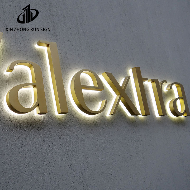 exterior illuminated backlit letter open outdoor solar led sign