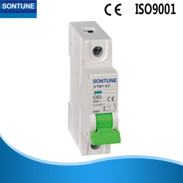 Buy cheap 230V White Single Pole MCB Circuit Breaker Mini Size With CE Approvals from wholesalers