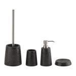 Black Travertine Marble Bathroom Accessories Sets Conical Shape