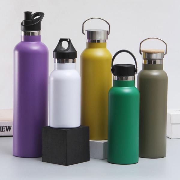 Buy cheap 600ml Double Wall Stainless Steel Custom Drinking Cups water Bottle With Lid from wholesalers