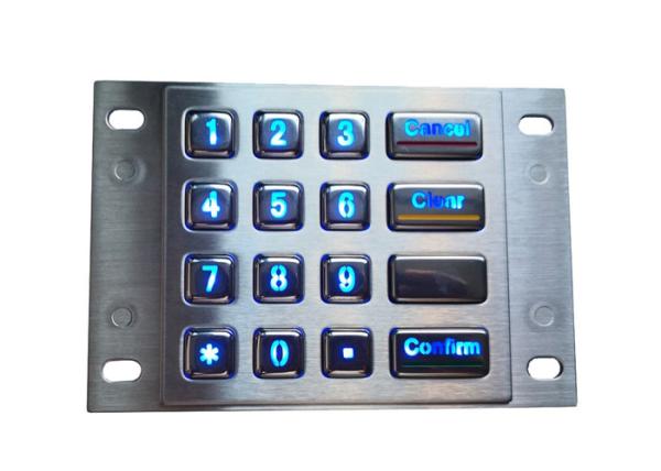 Buy cheap Blue Backlit IP65 DC5V 1.5mm Stroke Panel Mount Keyboard from wholesalers