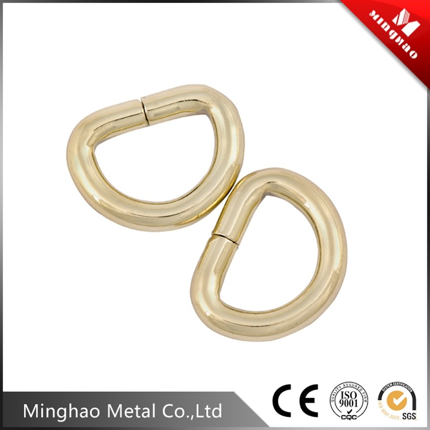 High quality Iron wire D-rings buckle in bag accessories,12.8*19.43mm