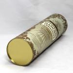 Customised Movable Tin Lid silver stamping Kraft Paper Tube Packaging , Wine