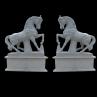 Buy cheap Life size outdoor garden marble horse statue,stone horse sculptures for park from wholesalers
