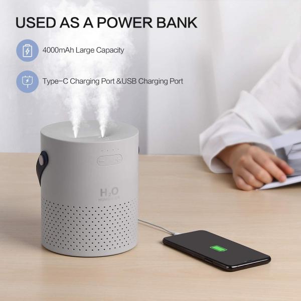 Buy cheap 4000mAh Battery Ultrasonic Air Humidifier 1.1L Mini USB Cool Mist Humidifier from wholesalers