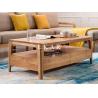Buy cheap European Style Wooden Coffee Table Square With Drawers Living Room Furniture from wholesalers