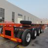 Buy cheap 1840mm Tread 40/45FT 3 Axle Flatbed/Skeleton Terminal Port Container Shipping Trailer from wholesalers