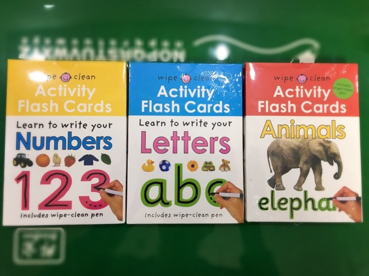 Math Alphabet Children'S Learning Flash Cards Free Design Resuable Multi Color