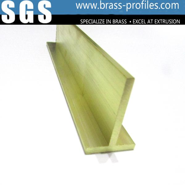 Quality Custom Metal Brass Extruding T Window Sections Copper Tee Profiles for sale