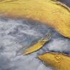 Buy cheap Oil Painting Medium and 6 Color Print Method Used for Hand Painted Goldfish Gold Foil Art Living Room Art from wholesalers