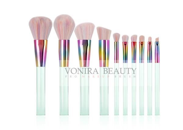 Buy cheap Fashion Shiny Rainbow Vegan Free Synthetic Makeup Brush Set White and Pink from wholesalers