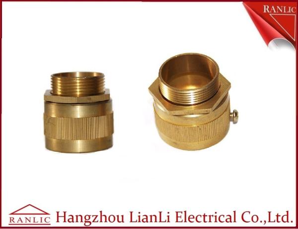 Buy cheap 20mm 25mm Brass Flexible Conduit Adaptor With Screw Nickle Plated , ISO9001 listed from wholesalers