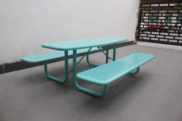Buy cheap Waterproof Rustproof Outdoor Picnic Tables Perforated Steel Material For Park from wholesalers