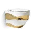 Customized Marble Ceramic Wall Mounted Toilet Sanitary Ware One Piece Toilet