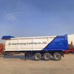 3/4 Axles 45 Cubic Meters 70 Ton Tipper Dump Truck , Hydraulic Dump Trailer In