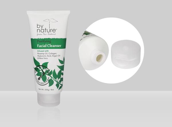 150-400ml Custom Cosmetic Tubes D55mm Empty Squeeze Plastic Facial Cleanser Tube