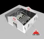Mobile White Hospital Emergency Tent Hot Dip Galvanized Steel Structure
