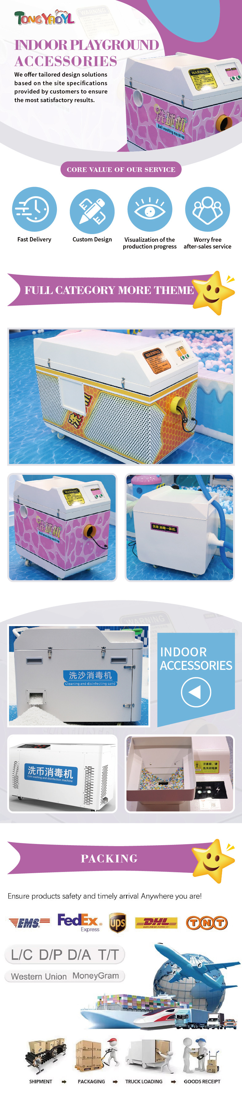 Electric Ball Pit Washing Machine High Power Ball Pool Cleaner Machine 1100W 125W