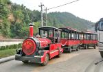 Professional Tourist Trackless Kiddie Train 42 Seat Steel Passenger Car Frame