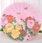 82cm Dance Props Umbrella Peony Flower Cloth Ceiling Hanging Parasol Umbrellas