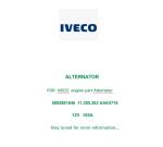 Alternador 12V 100A for IVECO Tractors, agricultural machinery 11.205.363