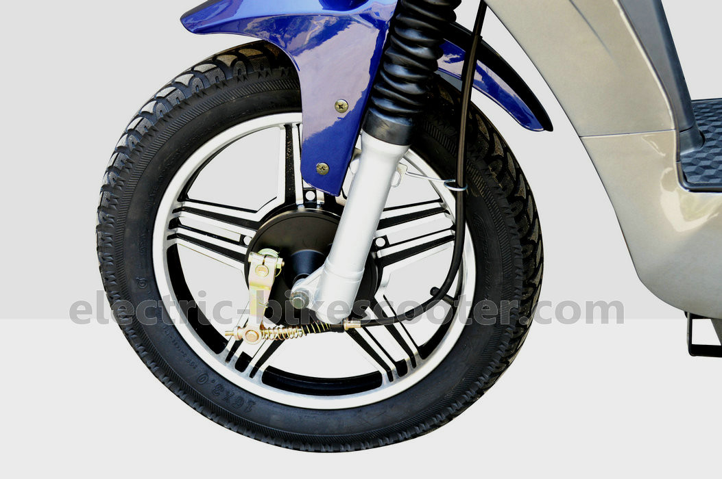 25km/h Battery Operated Electric Scooter Pedal Assist 16" X 3.0 Tire Drum Brake
