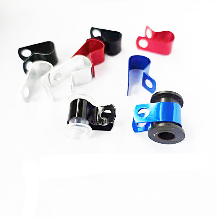HSBRK Brake Hose Lock Clip Blue Anodized For Attaching Panel