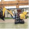 Buy cheap 8.2Kw Yellow Mini Track Excavator 800kg JG-08 730mm Without Sunroof from wholesalers