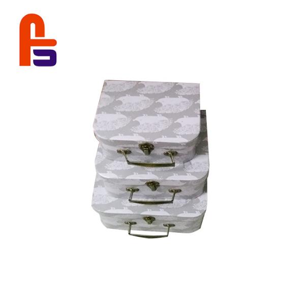 Buy cheap Metal Handle Type Large Paperboard Offset Printing Cardboard Suitcase Box from wholesalers