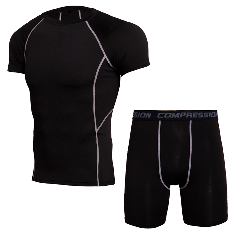 Gym Fitness Mens Swim Shirt Loose Fit , Rash Guard Suit Fancy Delicate Workmanship
