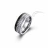 Buy cheap Tungsten Meteorite Ring Wedding Band Guitar Wire With Black Enamel from wholesalers