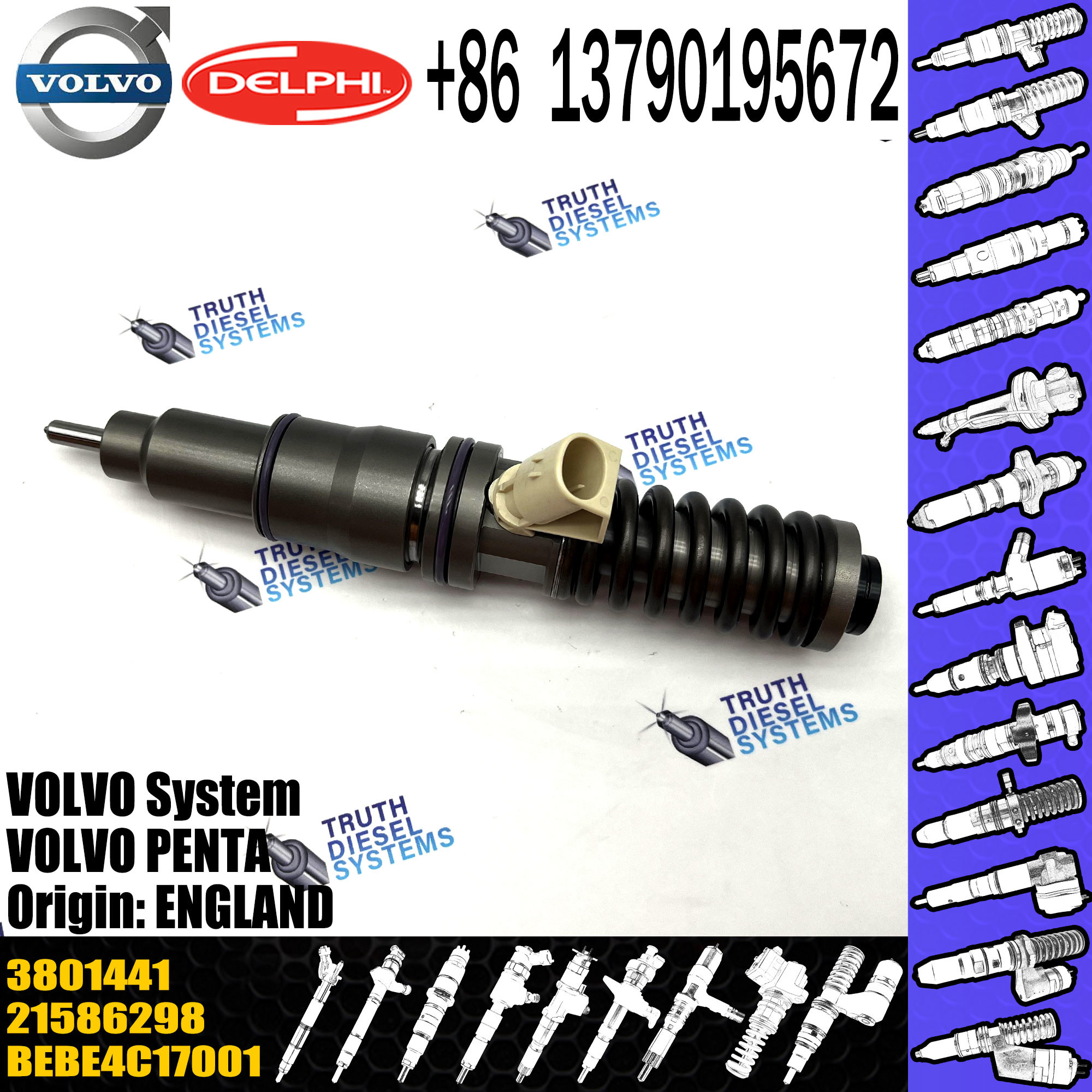 High Quality Diesel Fuel Injector 21506298 3801441 BEBE4C17001 For VOL PENTA