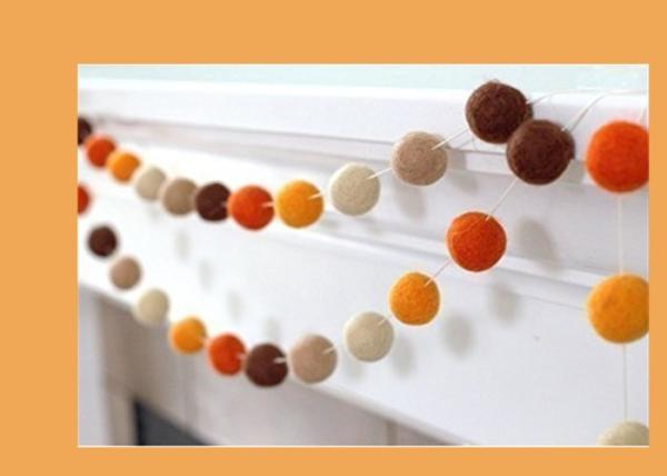 Buy cheap 2.5 Cm Felt Fabric Crafts Fall Felt Ball Garland For Autumn Halloween Pumpkin from wholesalers