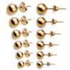 Buy cheap Fashion Jewelry Earrings Stainless Steel Round Ball Stud Earrings 4-10mm from wholesalers