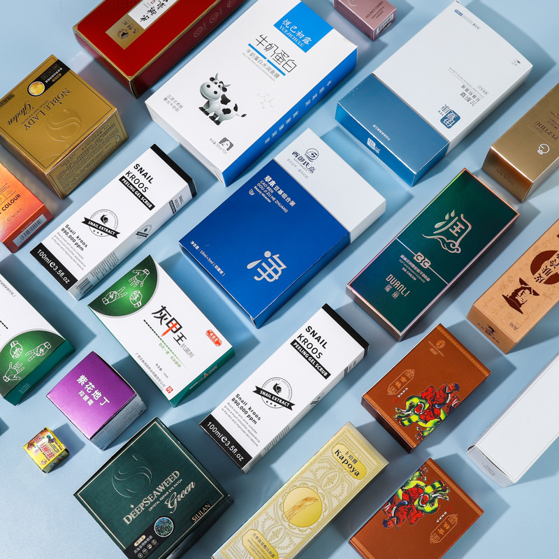 Recycled Materials Small Rectangle White Card Paper Box for Liquid Medicine Packing
