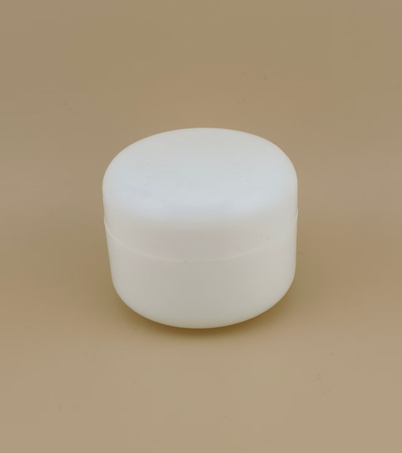White Plastic Cream Jar with Screw Lid for Female Skincare