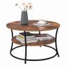 Buy cheap Minimalist Nordic Nesting Round Wood And Metal Coffee Table Mesa De Centro from wholesalers
