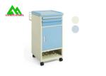 Steel Bedside Tables Hospital Ward Equipment , Bedside Cabinet On Wheels