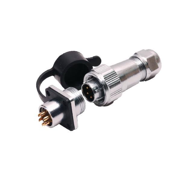 Buy cheap Straight Shell Circular Plastic Connectors Metal Shielded 5pins 6pins 7pins 9pins from wholesalers