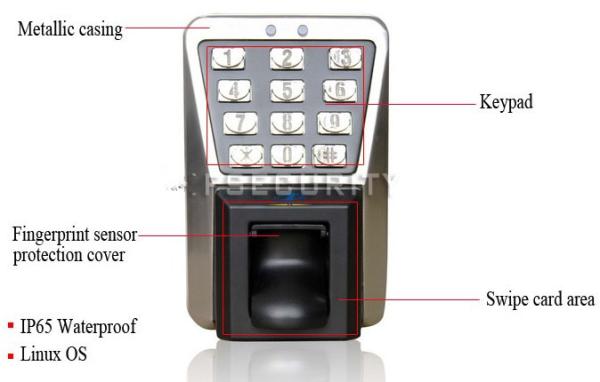 Quality 500 Fingerprint 125khz EM Card Metal Keypad Access Control for sale