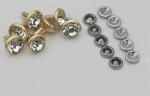 Exquisite Metal Shoelace Eyelets Silver Gold Customized Color For Ladies Shoes