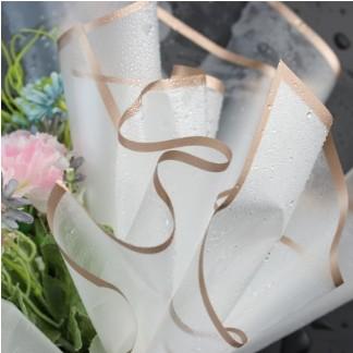 Gold Edge Jelly Film Waterproof Matte Paper Flower Wrapping Paper Bouquet Flower