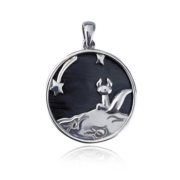 Buy cheap The Little Prince Iron Meteorite 925 Sterling Silver Pendant 20mm Round from wholesalers