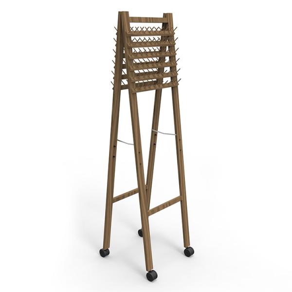 Buy cheap Braid Wooden Shop Display Stands Display Wooden Stand With Casters For Store from wholesalers