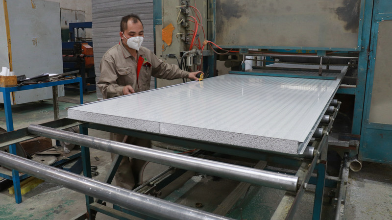 Waterproof 80kg/M3 Wall Insulation Silica Sandwich Panel