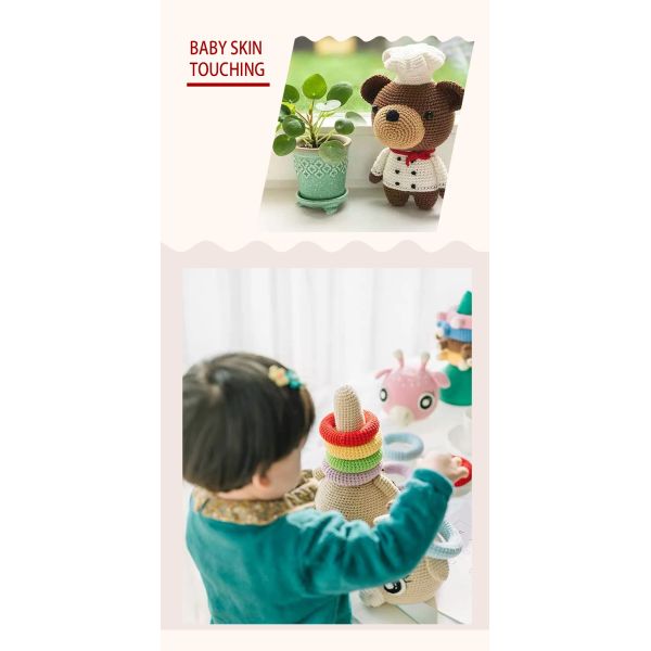 4ply Hand Arm Knit Yarn 60% Cotton 40% Milk Cotton Crochet Knitting Yarns