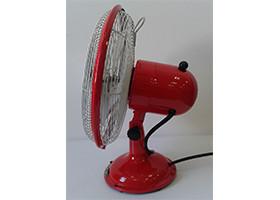 Buy cheap Retro Style Plastic Metal Blade Oscillating Fan Red 12 Inch Round Base 220V from wholesalers