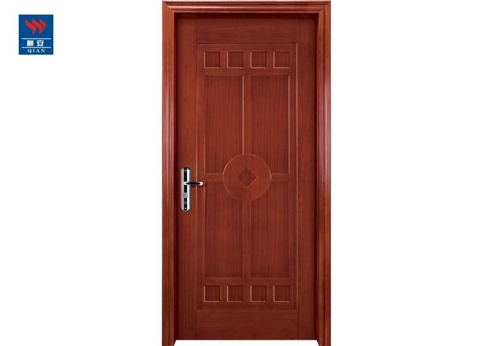 Solid Wood Core Grain Fireproof Flush Wooden Door For Hotel Projects