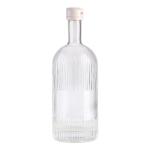 Clear Glass Collar Material 700ml/750ml/1000ml Beverage Liquor Round Empty Rum